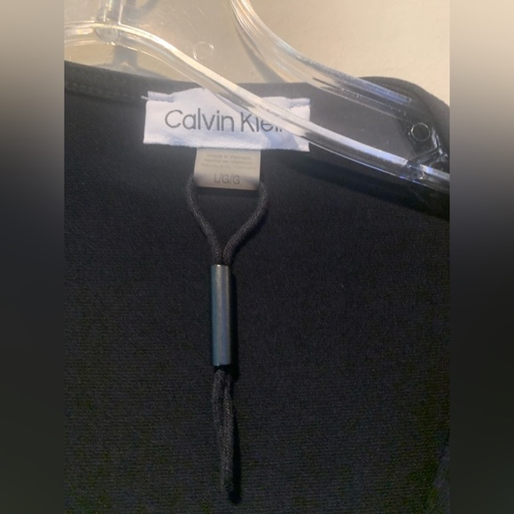 Calvin Klein Black Asymmetrical Draped Blouse - Picture 3 of 3